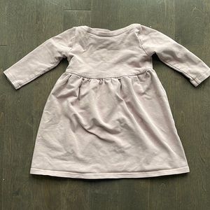 Organic cotton dusty pink dress 18-24m